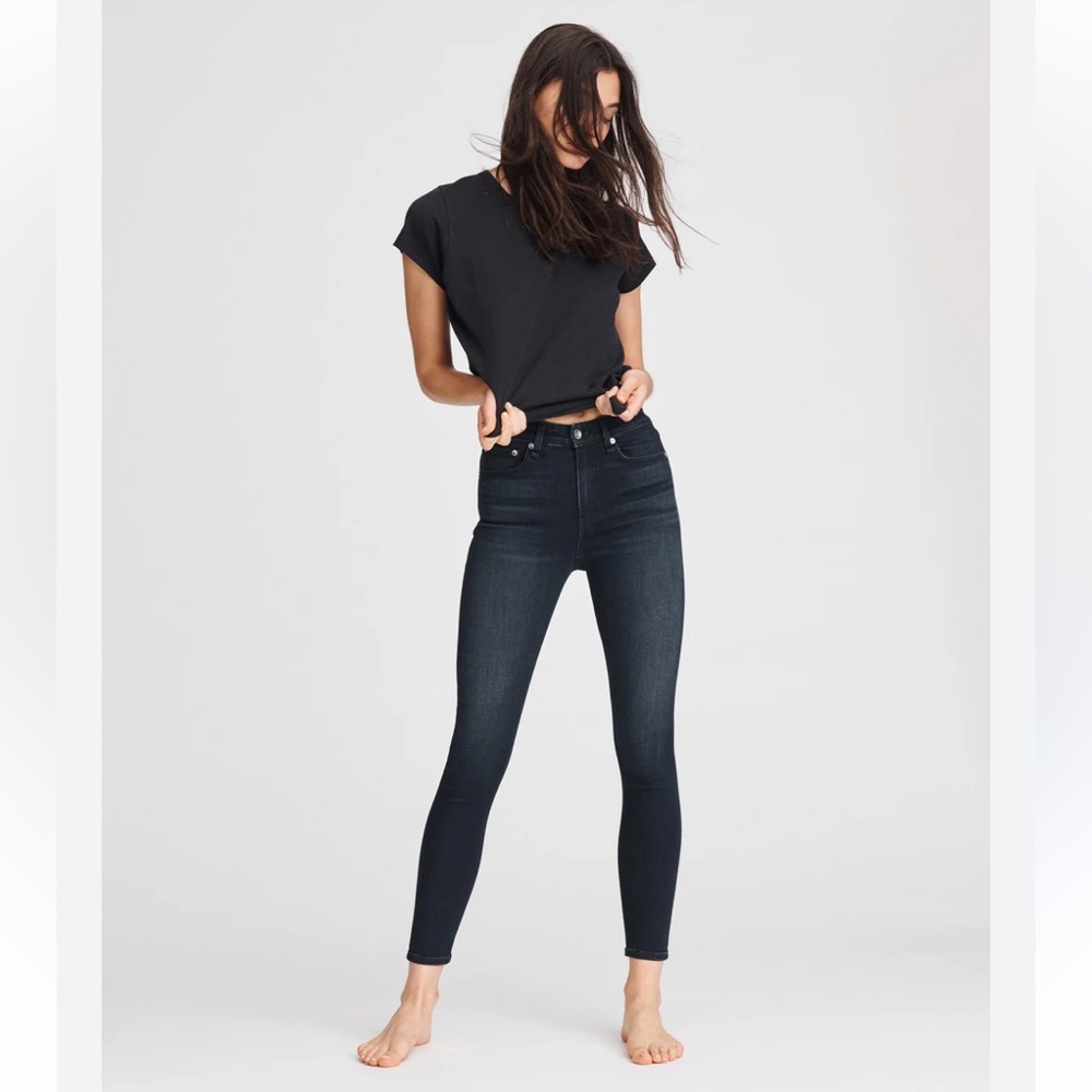 Rag & Bone High-Rise Skinny Jeans black